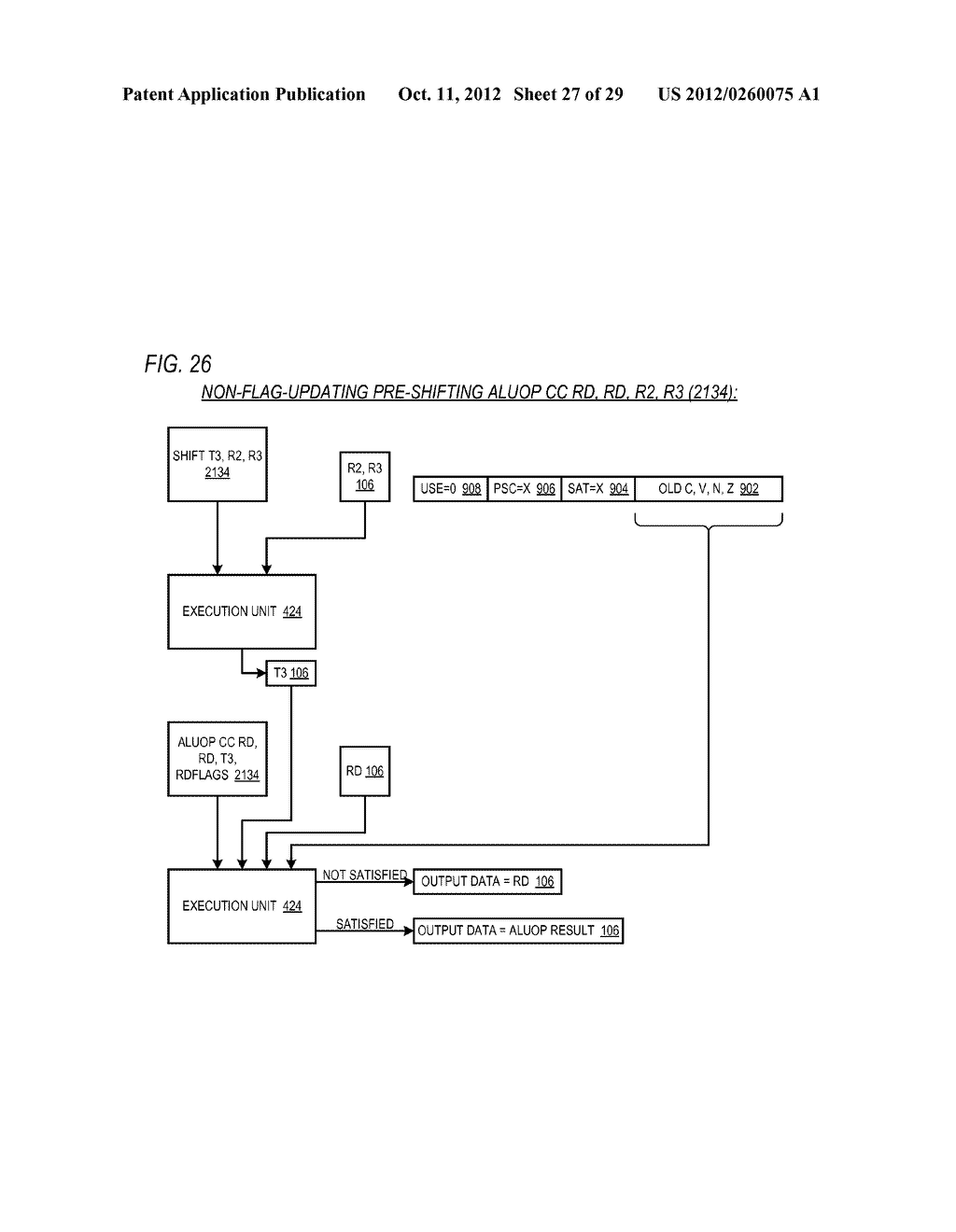 CONDITIONAL ALU INSTRUCTION PRE-SHIFT-GENERATED CARRY FLAG PROPAGATION     BETWEEN MICROINSTRUCTIONS IN READ-PORT LIMITED REGISTER FILE     MICROPROCESSOR - diagram, schematic, and image 28