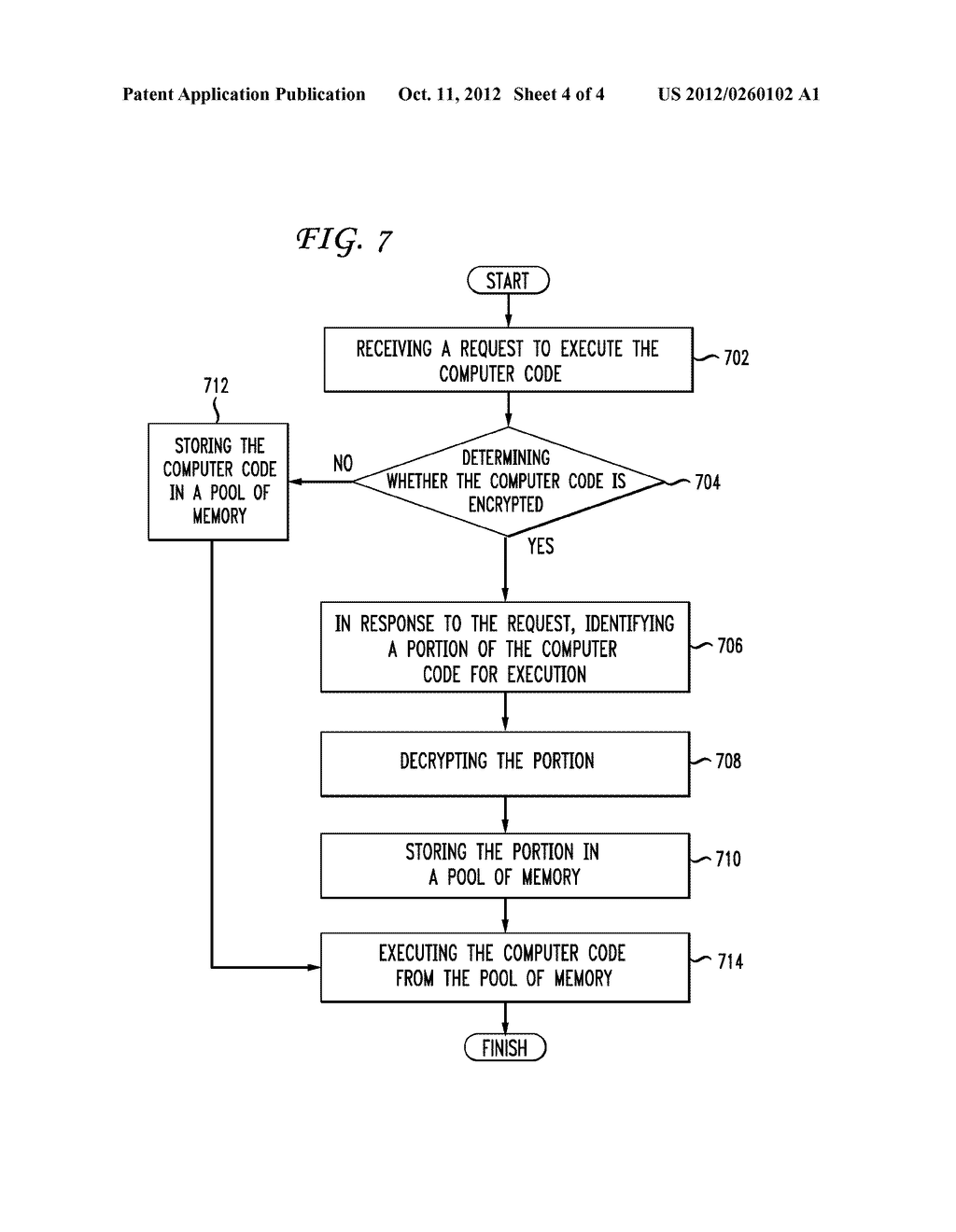 SYSTEM AND METHOD FOR EXECUTING AN ENCRYPTED BINARY FROM A MEMORY POOL - diagram, schematic, and image 05