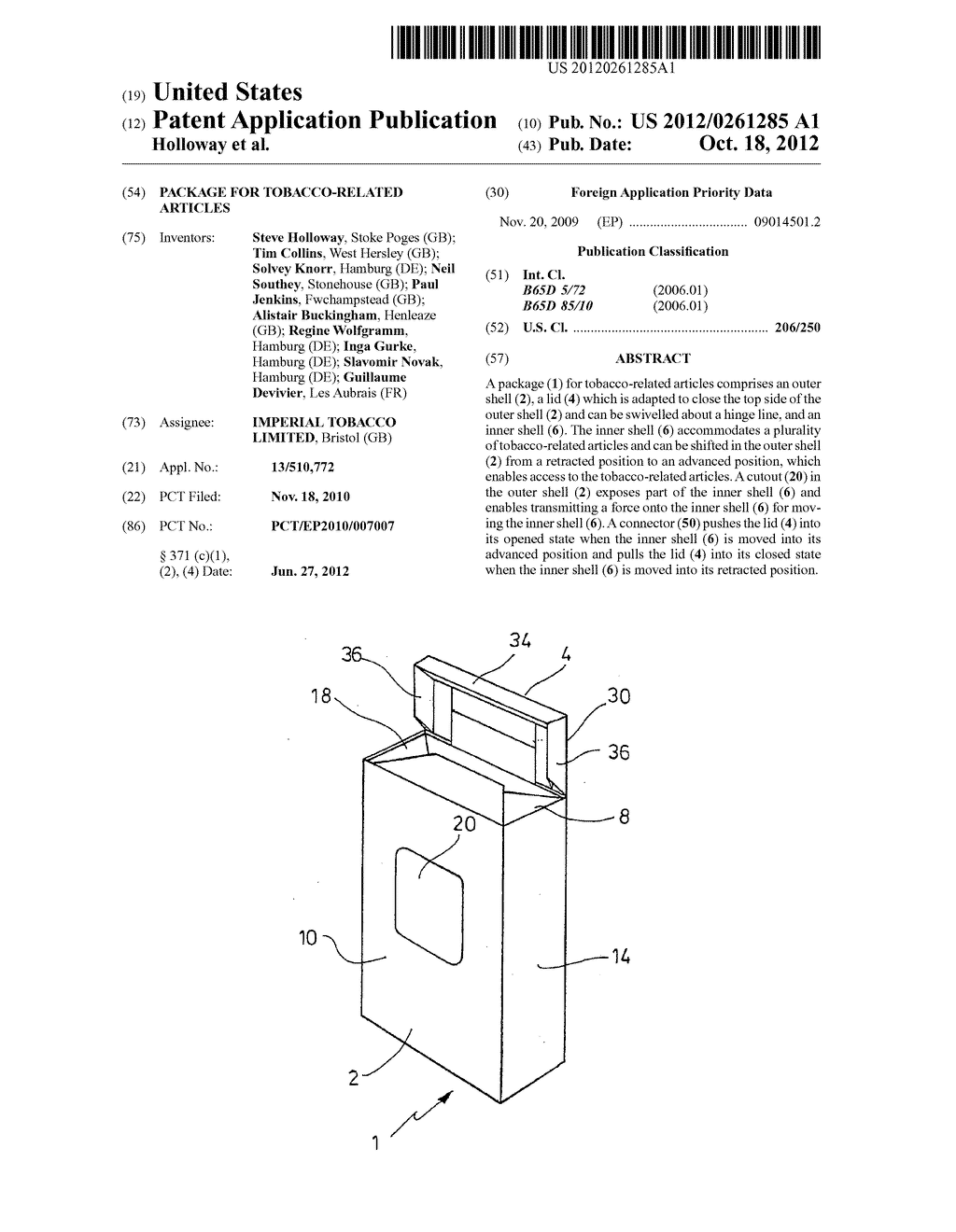 PACKAGE FOR TOBACCO-RELATED ARTICLES - diagram, schematic, and image 01