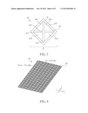 TOUCH SENSING UNIT HAVING TOUCH SENSING PATTERN WITH HOLLOW AREAS, AND     RELATED TOUCH SENSING ELEMENT AND DEVICE USING THE SAME diagram and image