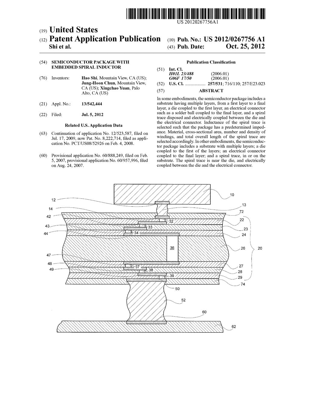 Semiconductor Package with Embedded Spiral Inductor - diagram, schematic, and image 01