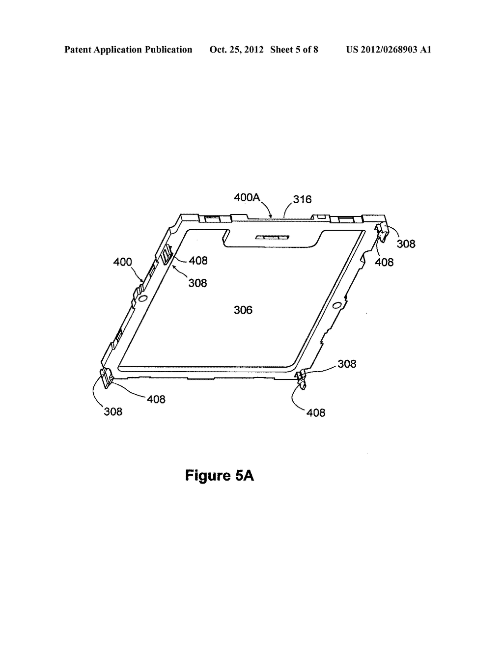 COVER FOR A FRAME FOR A DEVICE MOUNTED ABOVE A PRINTED CIRCUIT BOARD IN AN     ELECTRONIC DEVICE - diagram, schematic, and image 06