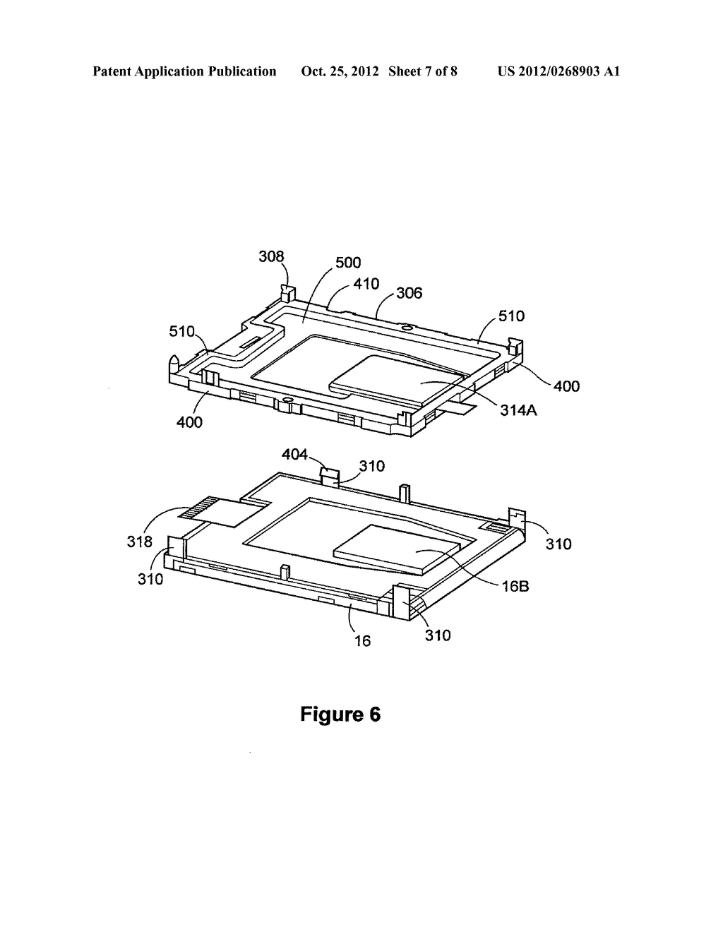 COVER FOR A FRAME FOR A DEVICE MOUNTED ABOVE A PRINTED CIRCUIT BOARD IN AN     ELECTRONIC DEVICE - diagram, schematic, and image 08