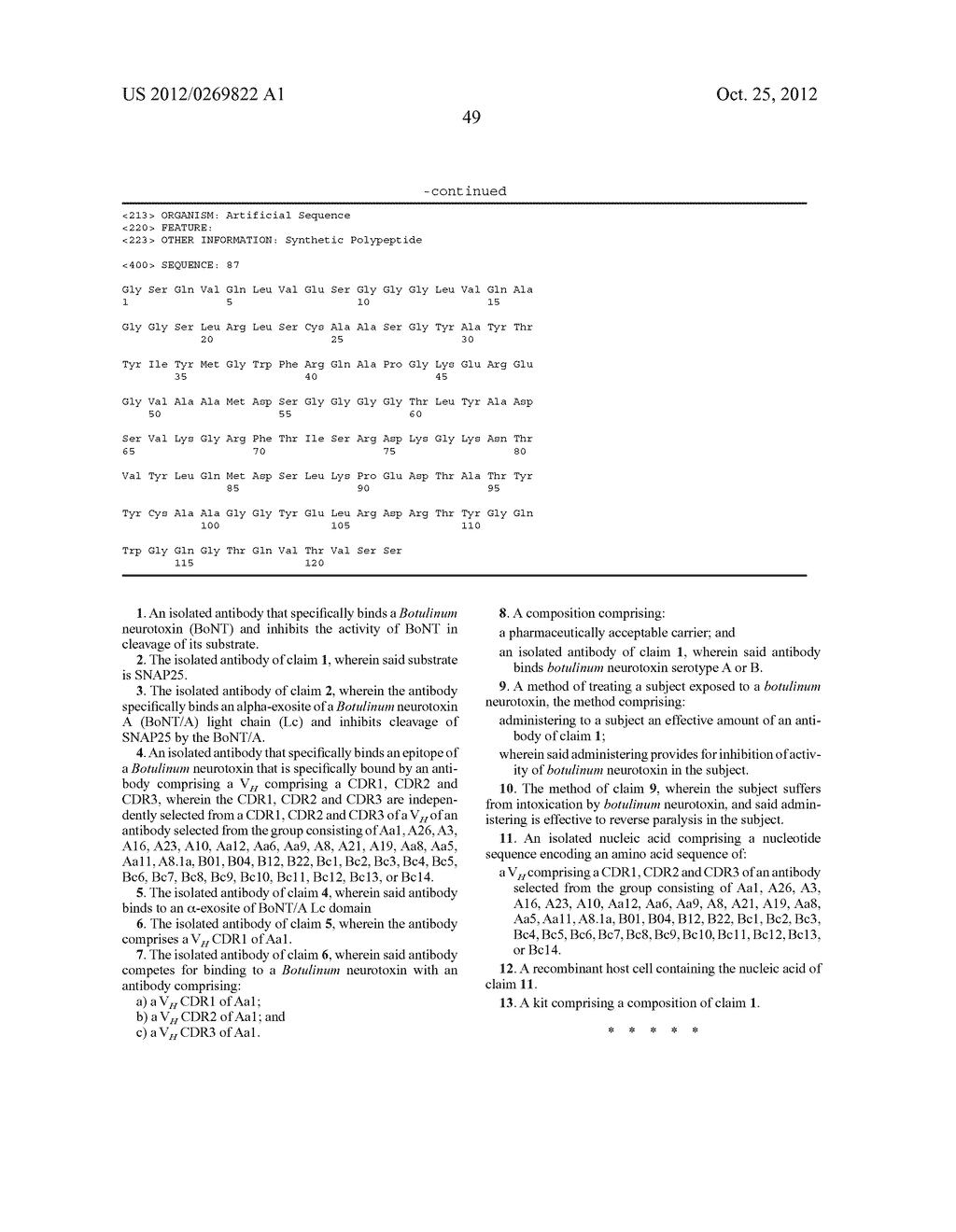 Anti-Botulinum Neurotoxin a Single Domain Antibody Antibodies - diagram, schematic, and image 62