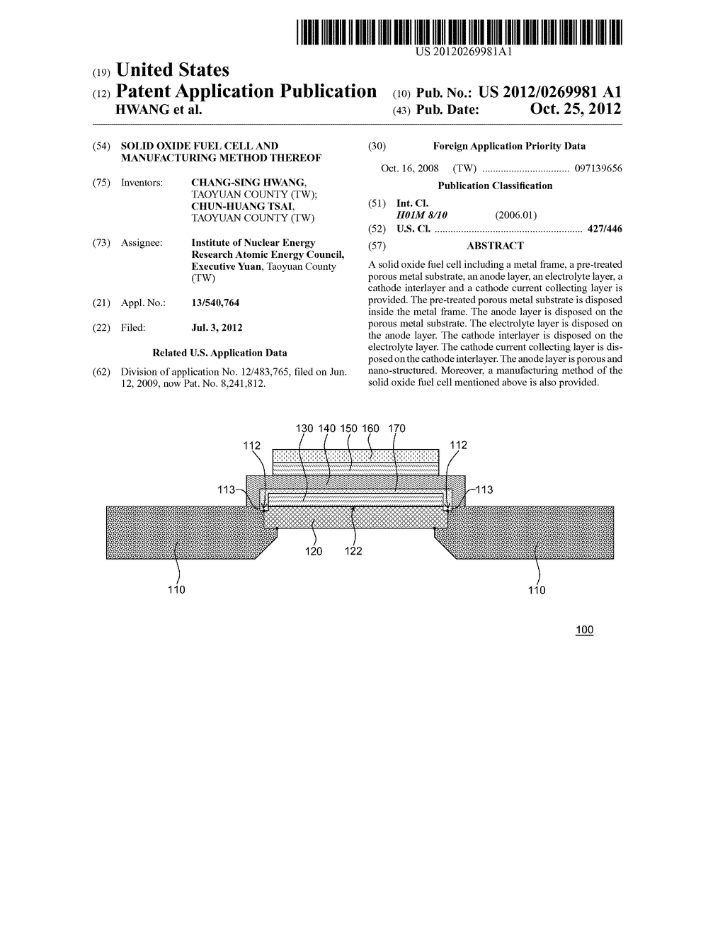 SOLID OXIDE FUEL CELL AND MANUFACTURING METHOD THEREOF - diagram, schematic, and image 01