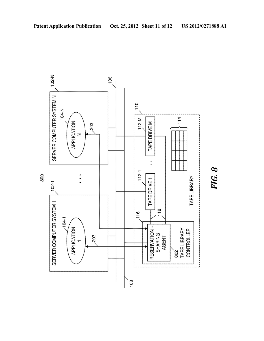 AUTOMATED TAPE DRIVE SHARING IN A HETEROGENEOUS SERVER AND APPLICATION     ENVIRONMENT - diagram, schematic, and image 12