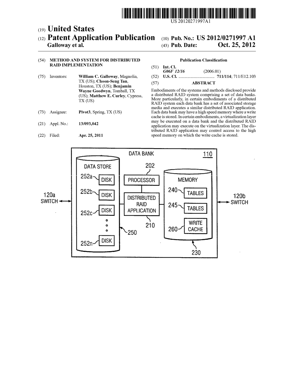 Method and System for Distributed RAID Implementation - diagram, schematic, and image 01