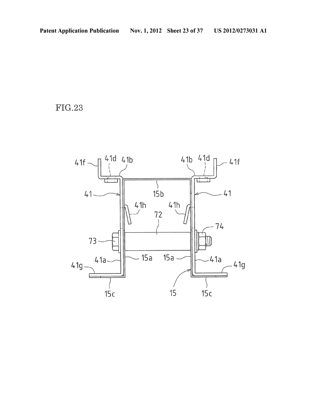 SOLAR CELL MODULE RACK, SOLAR CELL MODULE FIXING MEMBER, AND PHOTOVOLTAIC     POWER GENERATION SYSTEM WITH SOLAR CELL MODULE RACK - diagram, schematic, and image 24