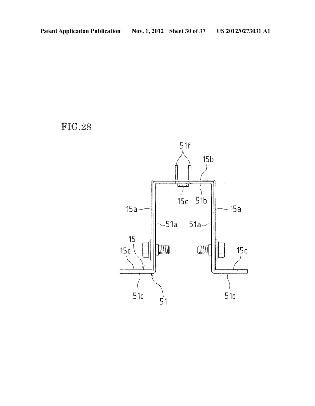 SOLAR CELL MODULE RACK, SOLAR CELL MODULE FIXING MEMBER, AND PHOTOVOLTAIC     POWER GENERATION SYSTEM WITH SOLAR CELL MODULE RACK - diagram, schematic, and image 31