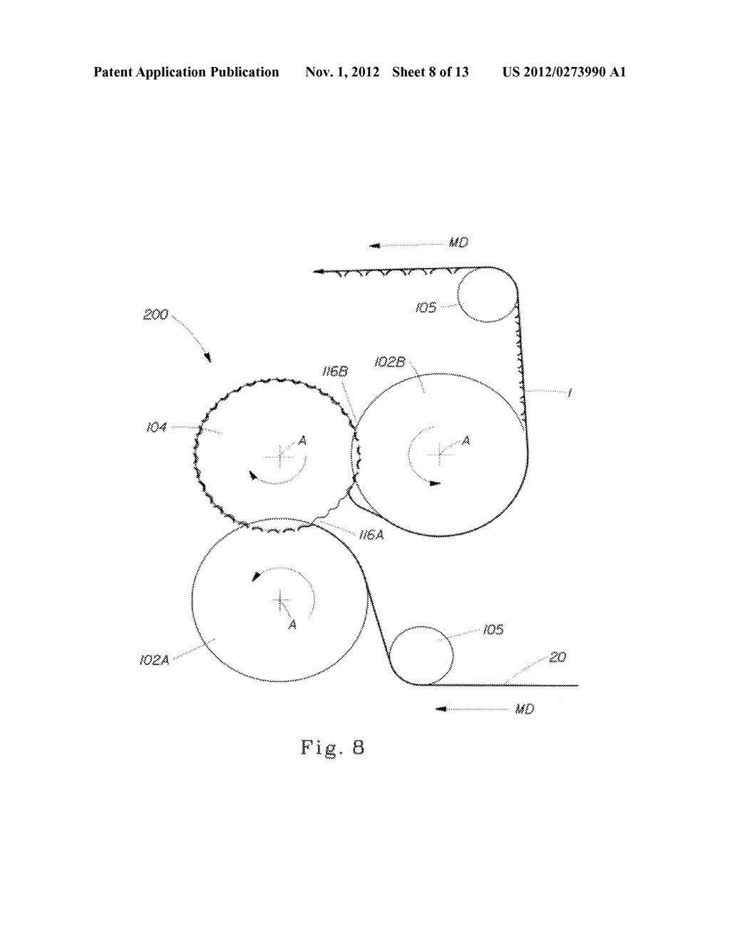 Method and Apparatus for Making an Apertured Web - diagram, schematic, and image 09