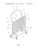 Foldable shopping cart diagram and image