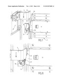 VEHICLE BODY SHELL AND DEVICE FOR LOCKING THE DOOR IN A CLOSED POSITION diagram and image