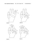Data input glove with instantaneous chord detection diagram and image
