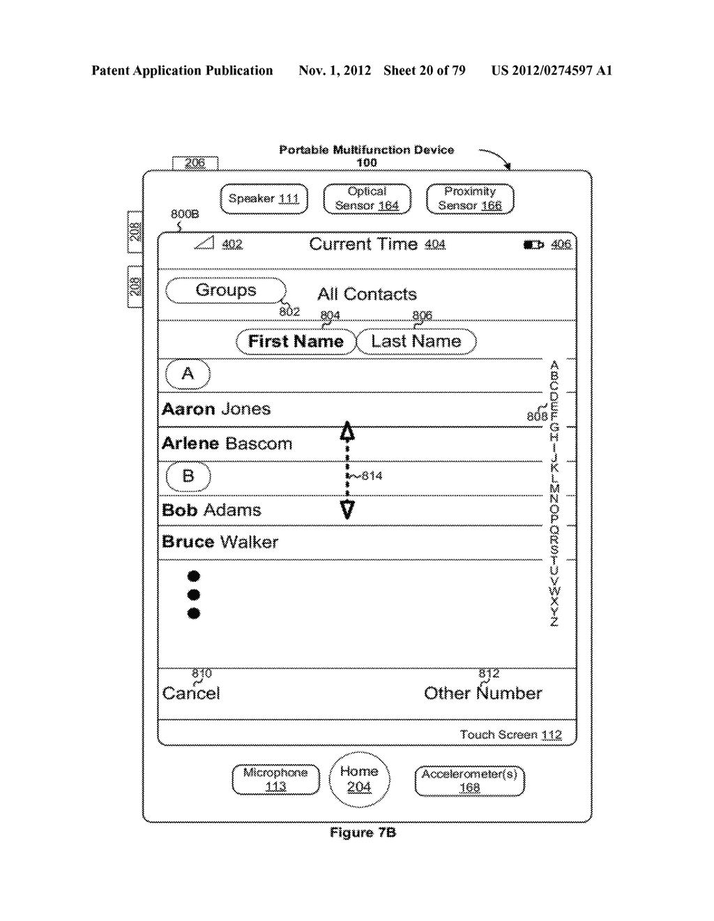 Portable Electronic Device, Method, and Graphical User Interface for     Displaying Electronic Lists and Documents - diagram, schematic, and image 21