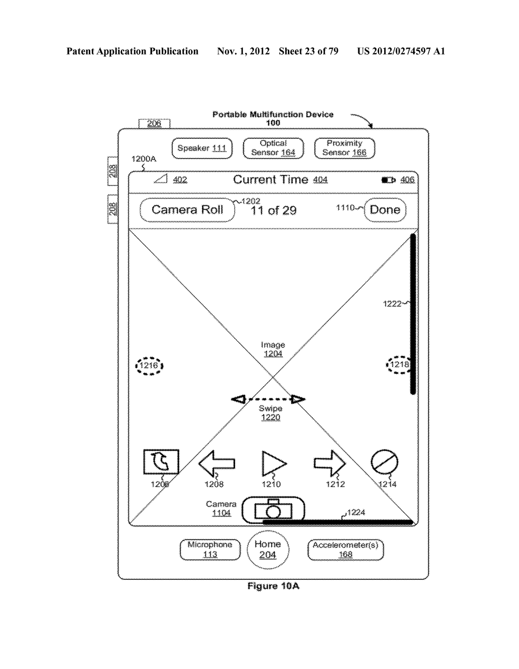Portable Electronic Device, Method, and Graphical User Interface for     Displaying Electronic Lists and Documents - diagram, schematic, and image 24