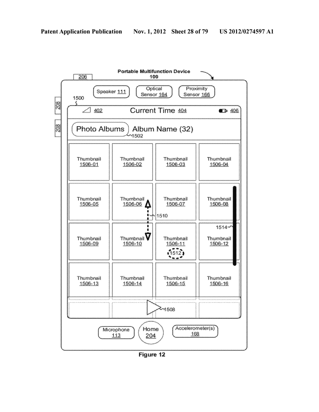 Portable Electronic Device, Method, and Graphical User Interface for     Displaying Electronic Lists and Documents - diagram, schematic, and image 29