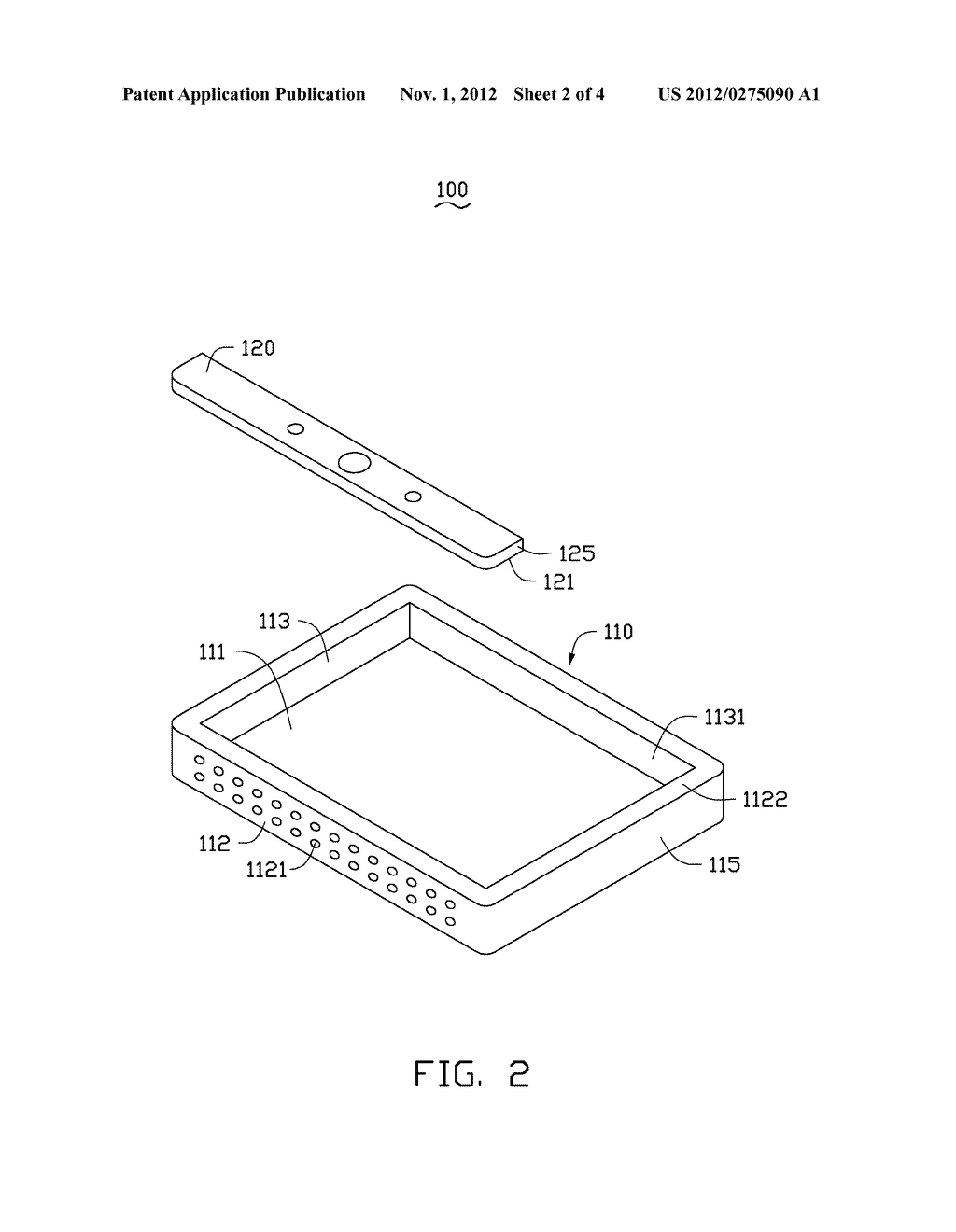 METALLIC HOUSING, METHOD FOR MAKING THE SAME AND ELECTRONIC DEVICE USING     THE SAME - diagram, schematic, and image 03