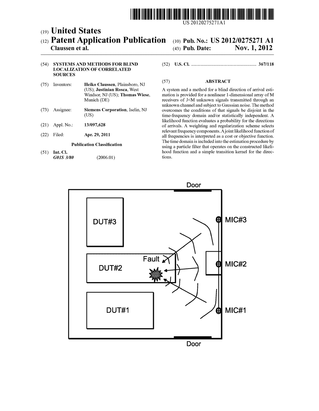 SYSTEMS AND METHODS FOR BLIND LOCALIZATION OF CORRELATED SOURCES - diagram, schematic, and image 01