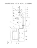 DEVICE AND METHOD FOR PRODUCING BOUND BOOK BLOCKS COMPRISING A LINING     STRIP OR A COVER diagram and image