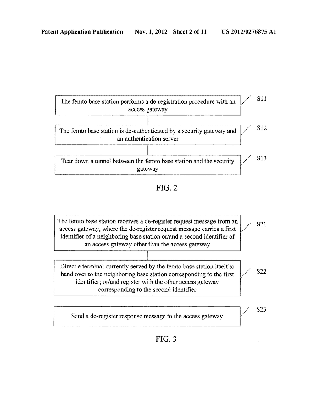 METHOD, DEVICE, AND SYSTEM FOR NETWORK EXIT OR DE-REGISTRATION OF FEMTO     BASE STATION - diagram, schematic, and image 03