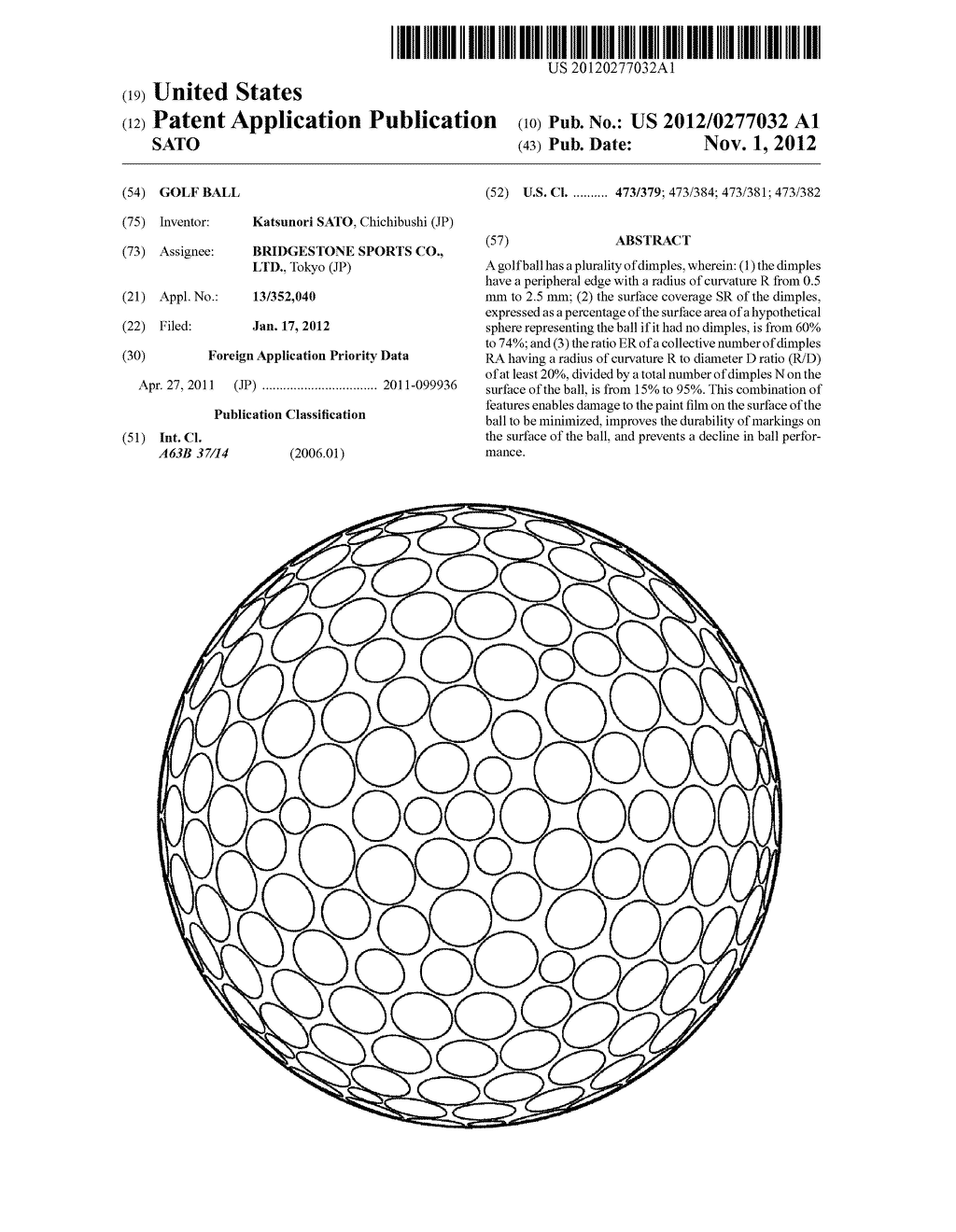 GOLF BALL - diagram, schematic, and image 01