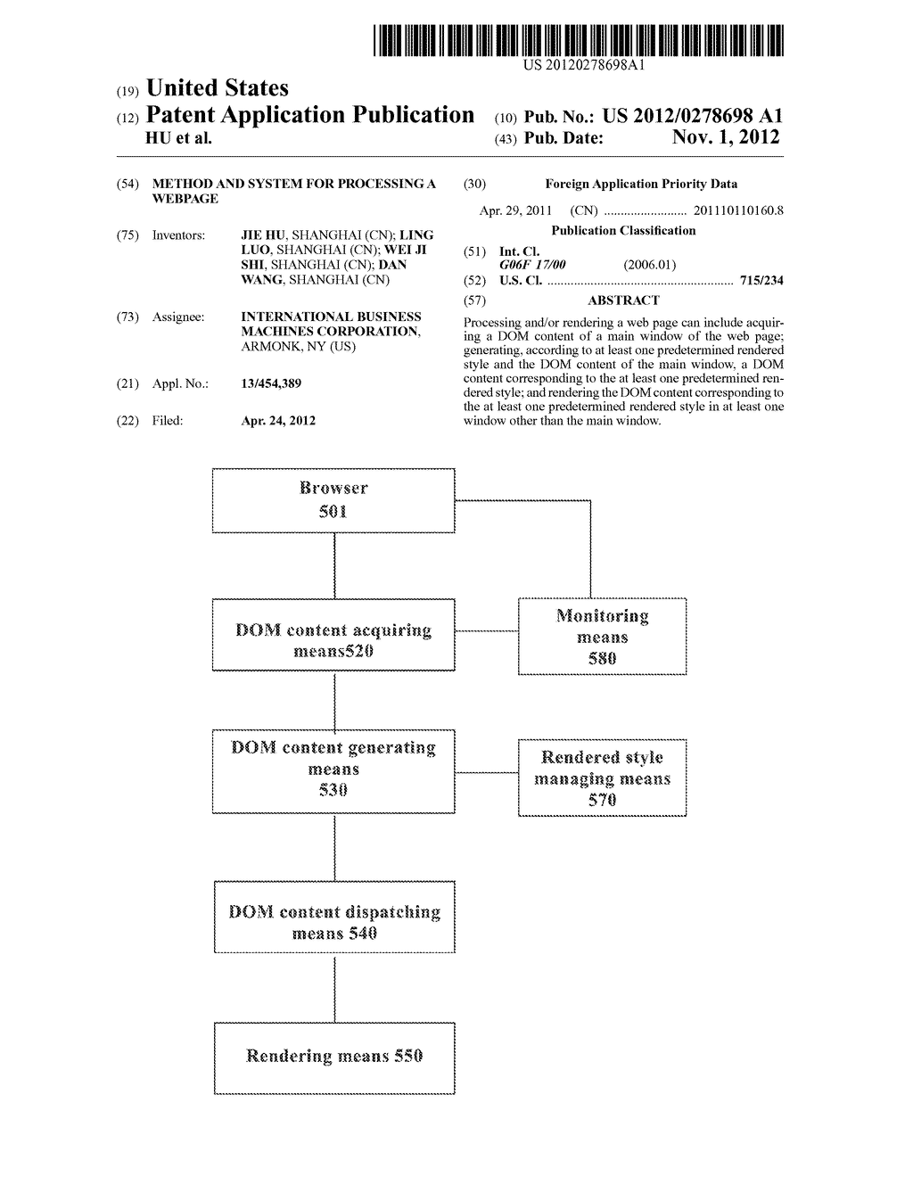 METHOD AND SYSTEM FOR PROCESSING A WEBPAGE - diagram, schematic, and image 01