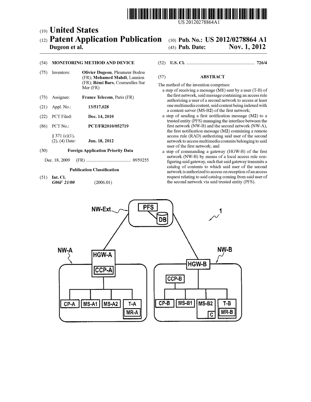 Monitoring Method and Device - diagram, schematic, and image 01