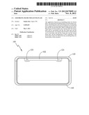 ASSEMBLING FRAME FOR LICENSE PLATE diagram and image