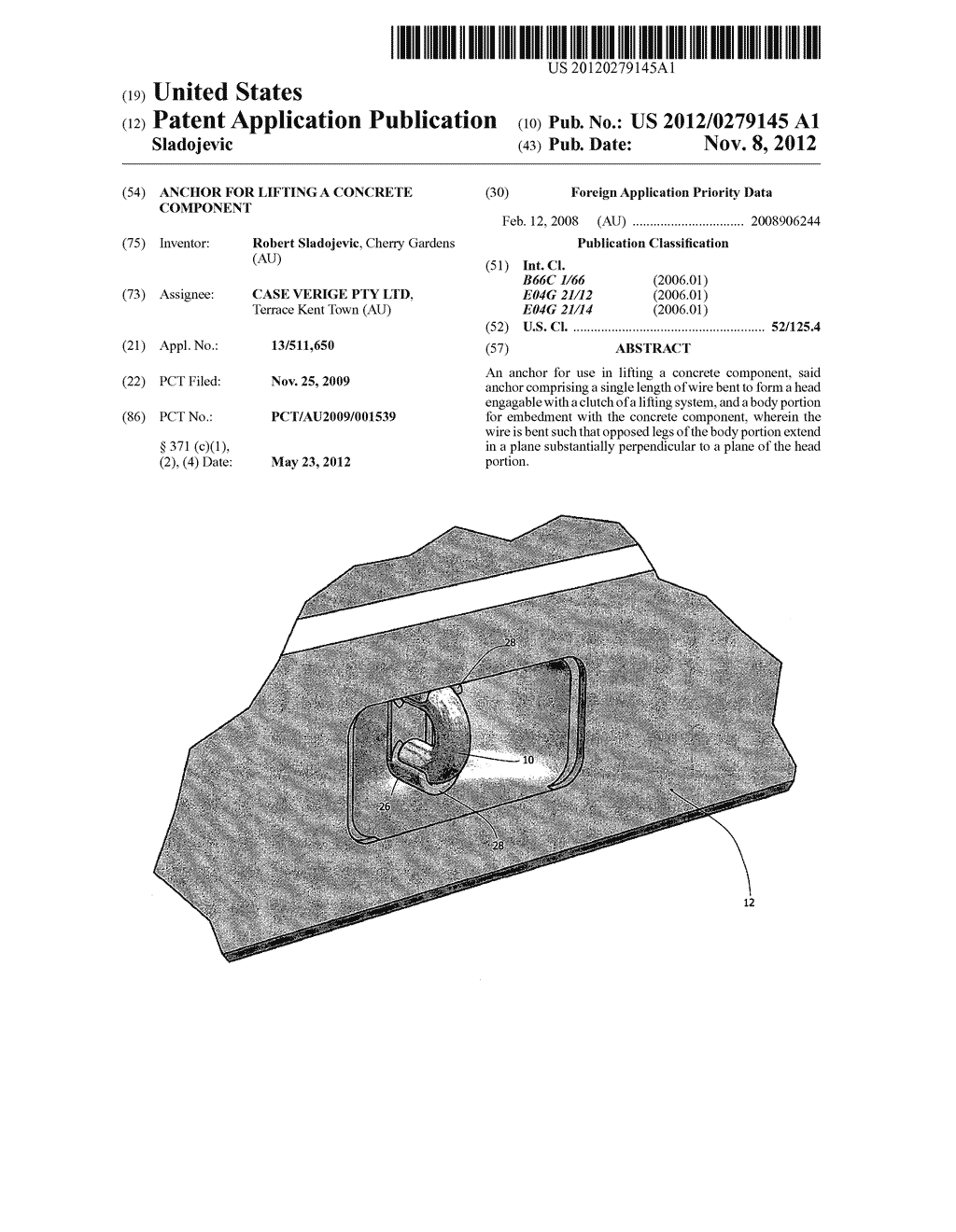 ANCHOR FOR LIFTING A CONCRETE COMPONENT - diagram, schematic, and image 01