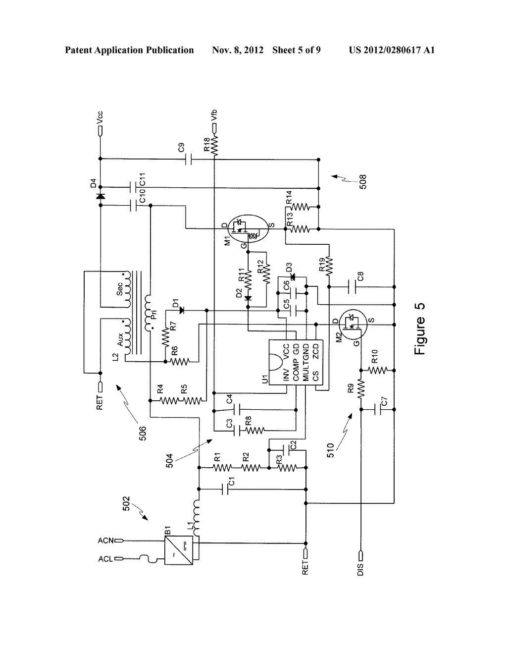 SINGLE-ENDED PRIMARY INDUCTANCE CONVERTER (SEPIC) BASED POWER SUPPLY FOR     DRIVING MULTIPLE STRINGS OF LIGHT EMITTING DIODES (LEDS) IN ROADWAY     LIGHTING FIXTURES - diagram, schematic, and image 06