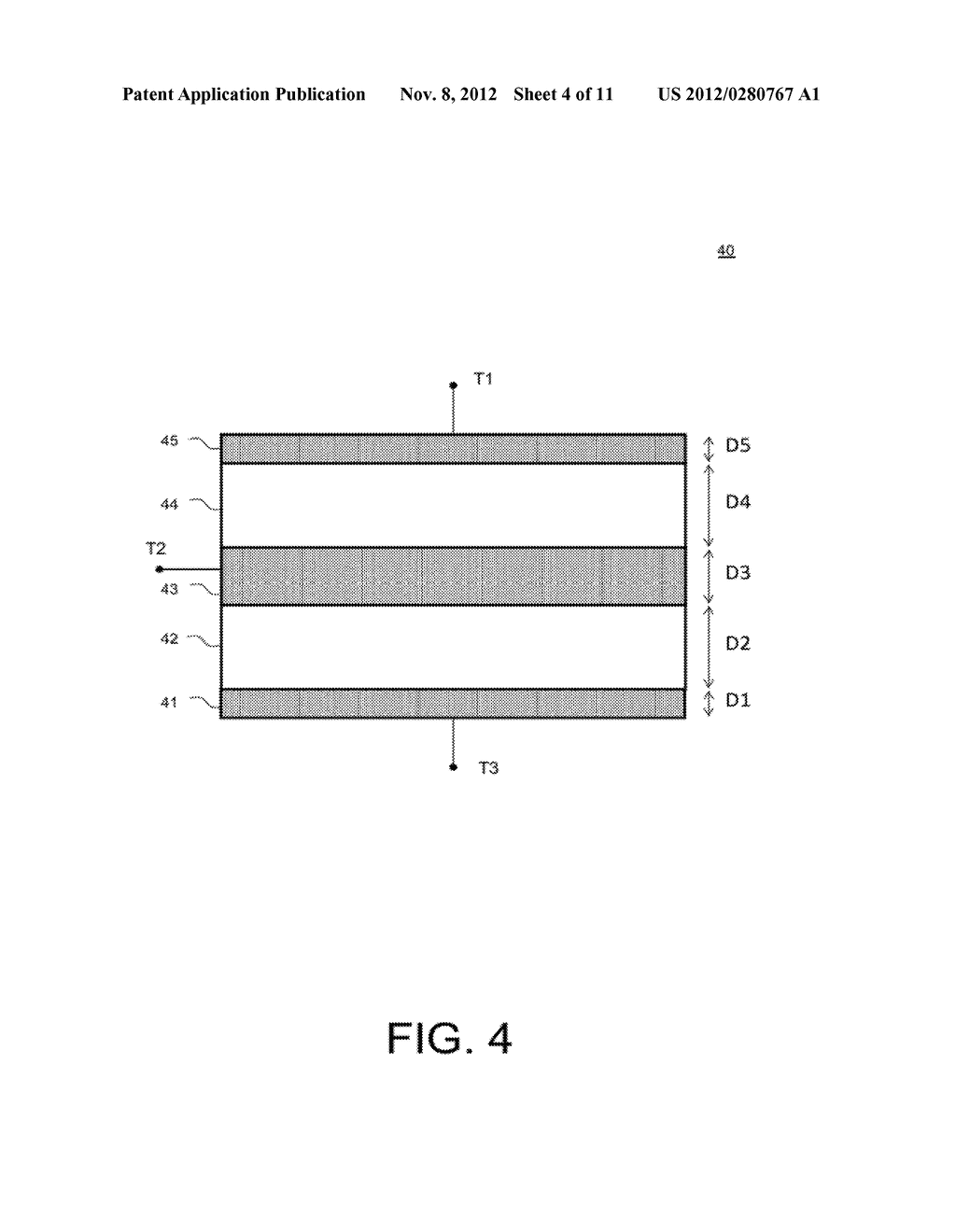 DOUBLE FILM BULK ACOUSTIC RESONATORS WITH ELECTRODE LAYER AND     PIEZO-ELECTRIC LAYER THICKNESSES PROVIDING IMPROVED QUALITY FACTOR - diagram, schematic, and image 05