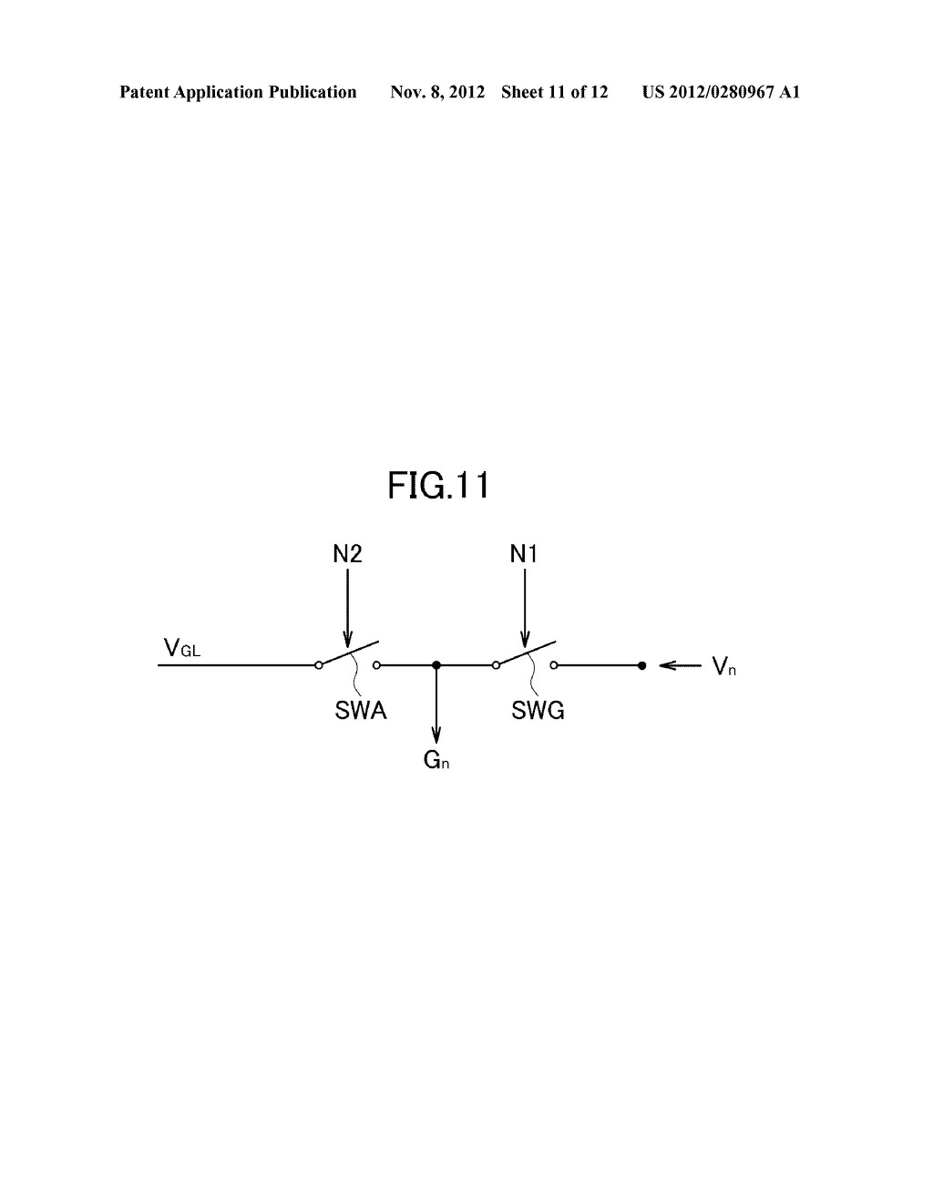 GATE SIGNAL LINE DRIVE CIRCUIT AND DISPLAY DEVICE - diagram, schematic, and image 12