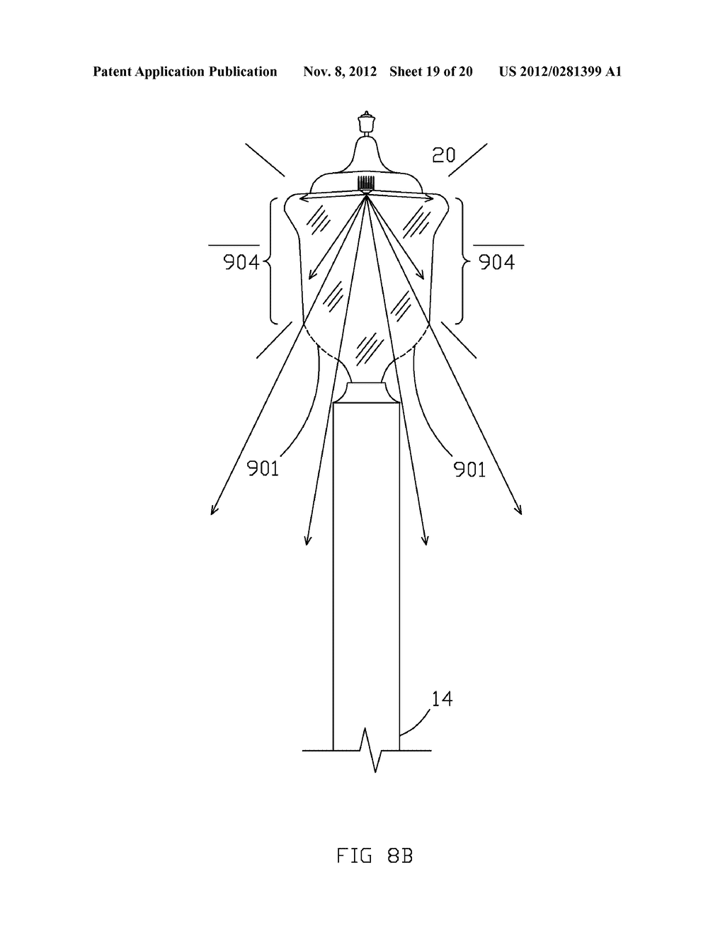 LIGHTING SYSTEM WITH COMBINED DIRECTLY VIEWABLE LUMINOUS OR TRANSMISSIVE     SURFACE AND CONTROLLED AREA ILLUMINATION - diagram, schematic, and image 20