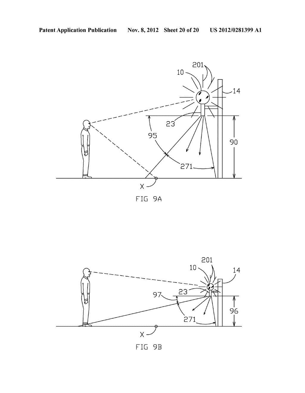 LIGHTING SYSTEM WITH COMBINED DIRECTLY VIEWABLE LUMINOUS OR TRANSMISSIVE     SURFACE AND CONTROLLED AREA ILLUMINATION - diagram, schematic, and image 21