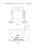 VARIABLE WIDTH CENTRAL ALIGNMENT SYSTEM WITH BLOCKING OF REVERSE AND     FORWARD MOVEMENT OF TRUCKS FOR LOADING BAYS diagram and image