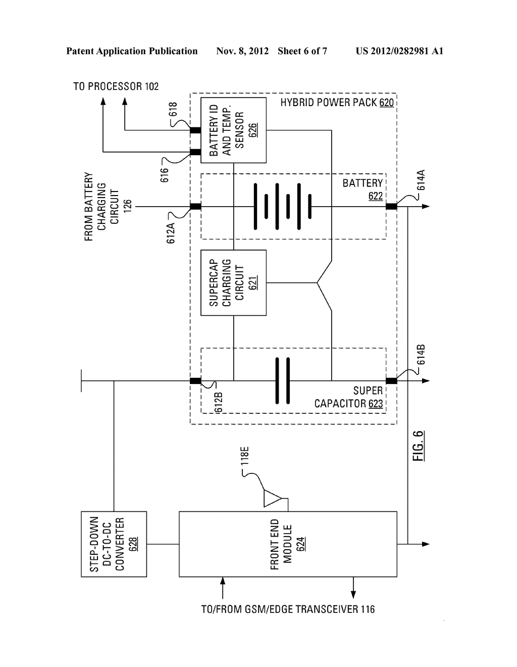 MOBILE COMMUNICATION DEVICE EMPLOYING POWER PACK WITH MULTIPLE PAIRS OF     TAPS - diagram, schematic, and image 07