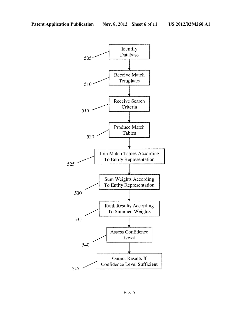 STATISTICAL MEASURE AND CALIBRATION OF INTERNALLY INCONSISTENT SEARCH     CRITERIA WHERE ONE OR BOTH OF THE SEARCH CRITERIA AND DATABASE IS     INCOMPLETE - diagram, schematic, and image 07