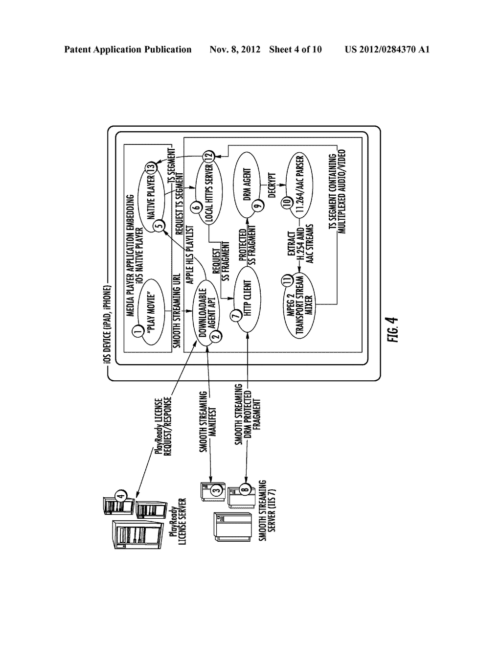 METHOD, SYSTEM, OR USER DEVICE FOR ADAPTIVE BANDWIDTH CONTROL OF PROXY     MULTIMEDIA SERVER - diagram, schematic, and image 05