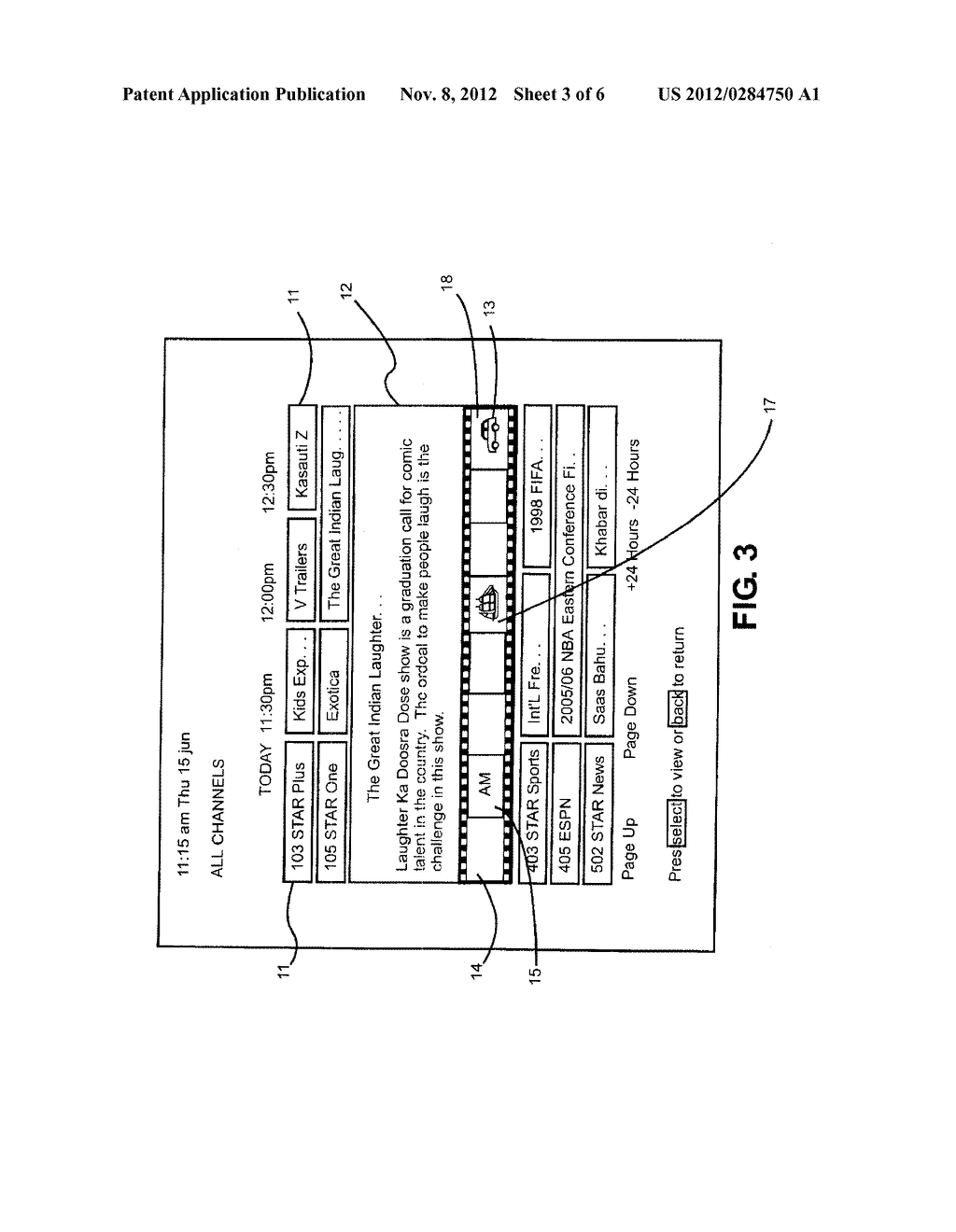 TELEVISION PROGRAM GUIDE INTERFACE FOR THE PRESENTATION AND SELECTION OF     SUBDIVISIONS OF SCHEDULED SUBSEQUENT TELEVISION PROGRAMS - diagram, schematic, and image 04