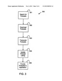 SYSTEMS, METHODS, AND COMPUTER PRODUCTS FOR PROVIDING AUDIO PODCASTS VIA     IPTV diagram and image