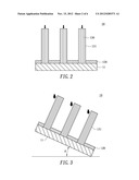 METHOD FOR MAKING FLAT SUBSTRATE FROM INCREMENTAL-WIDTH NANORODS WITH     PARTIAL COATING diagram and image