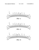 TIRE WITH TREAD HAVING BASE LAYER COMPRISED OF DIVERSE ZONED RUBBER     COMPOSITIONS diagram and image