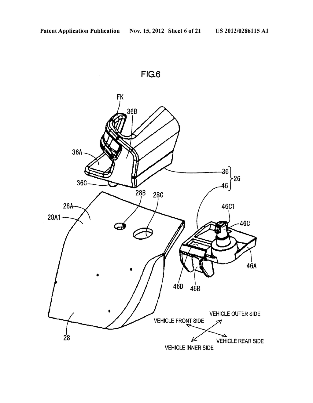 UTILITY PART ASSEMBLY FOR MOUNTING UTILITY PART TO VEHICULAR INTERIOR PART - diagram, schematic, and image 07