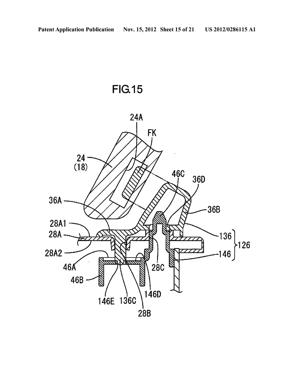 UTILITY PART ASSEMBLY FOR MOUNTING UTILITY PART TO VEHICULAR INTERIOR PART - diagram, schematic, and image 16