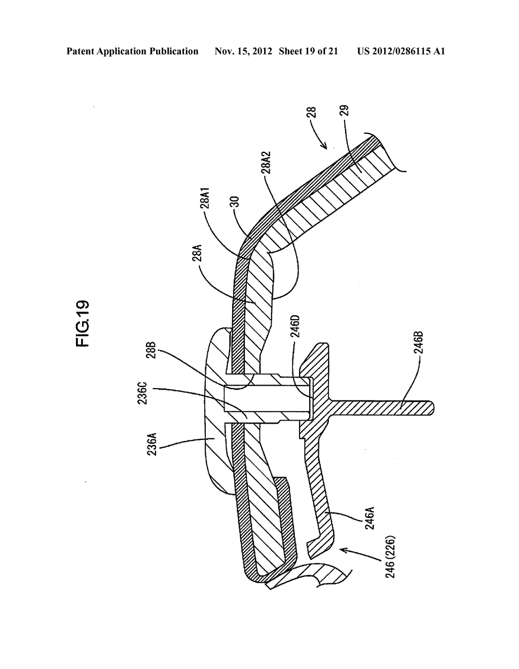 UTILITY PART ASSEMBLY FOR MOUNTING UTILITY PART TO VEHICULAR INTERIOR PART - diagram, schematic, and image 20