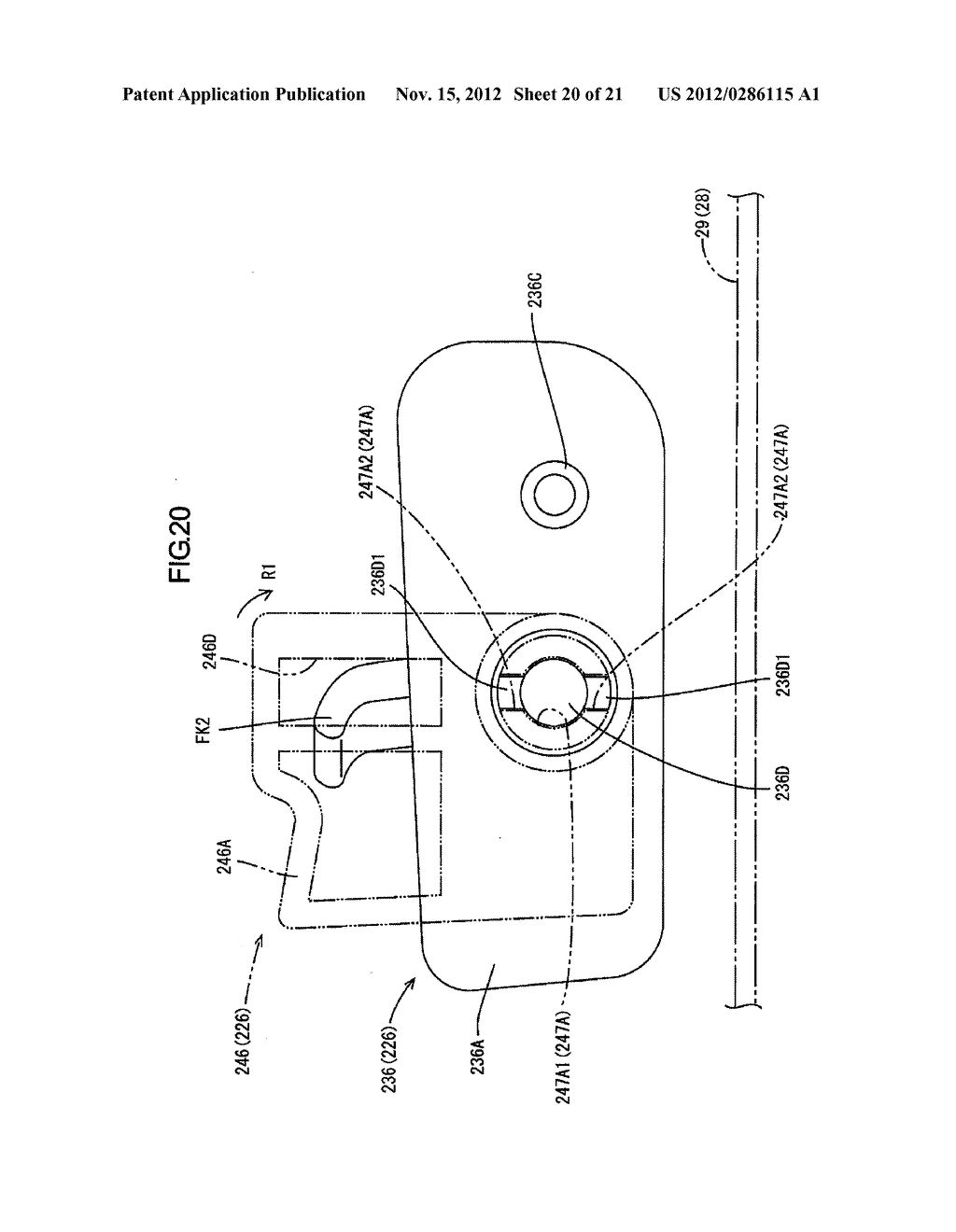 UTILITY PART ASSEMBLY FOR MOUNTING UTILITY PART TO VEHICULAR INTERIOR PART - diagram, schematic, and image 21