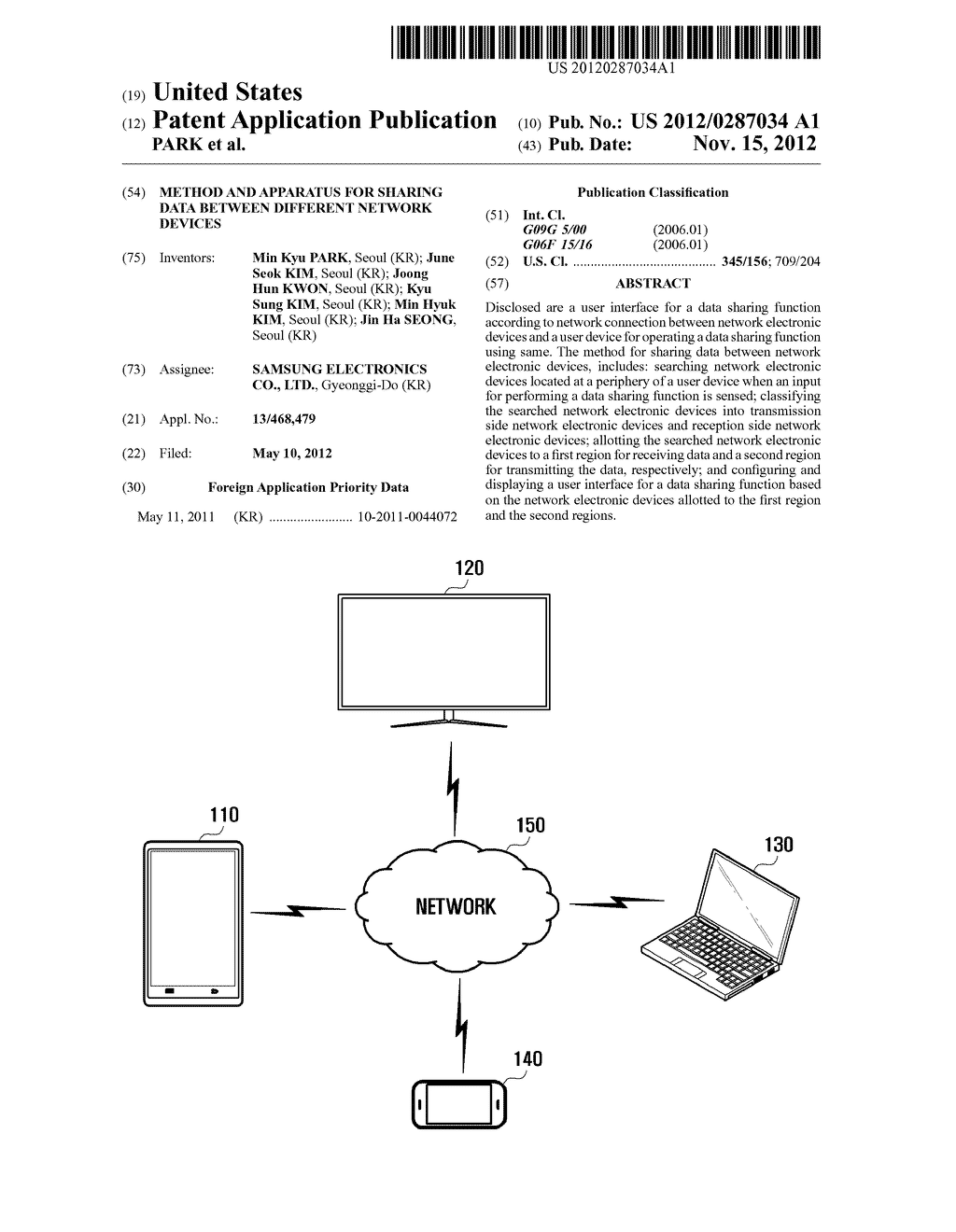 METHOD AND APPARATUS FOR SHARING DATA BETWEEN DIFFERENT NETWORK DEVICES - diagram, schematic, and image 01