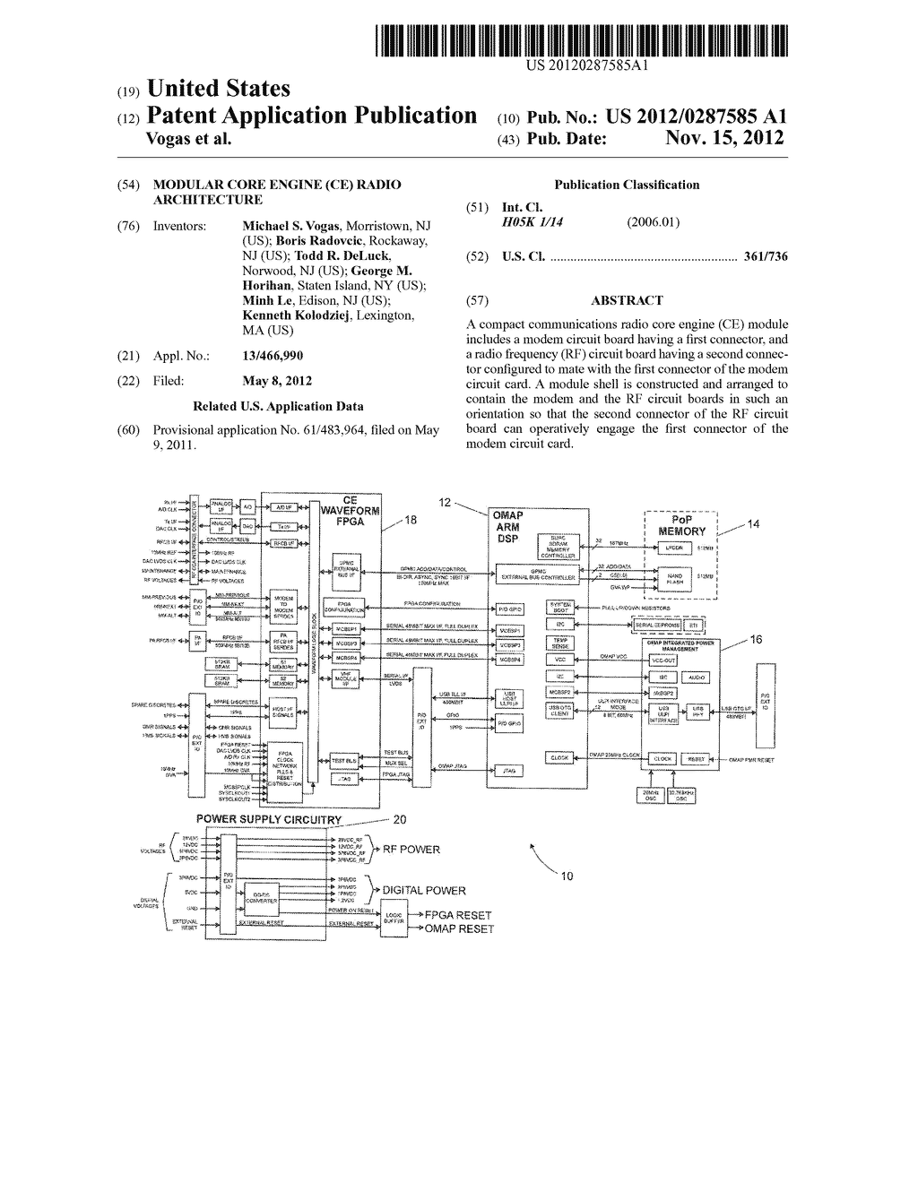 MODULAR CORE ENGINE (CE) RADIO ARCHITECTURE - diagram, schematic, and image 01