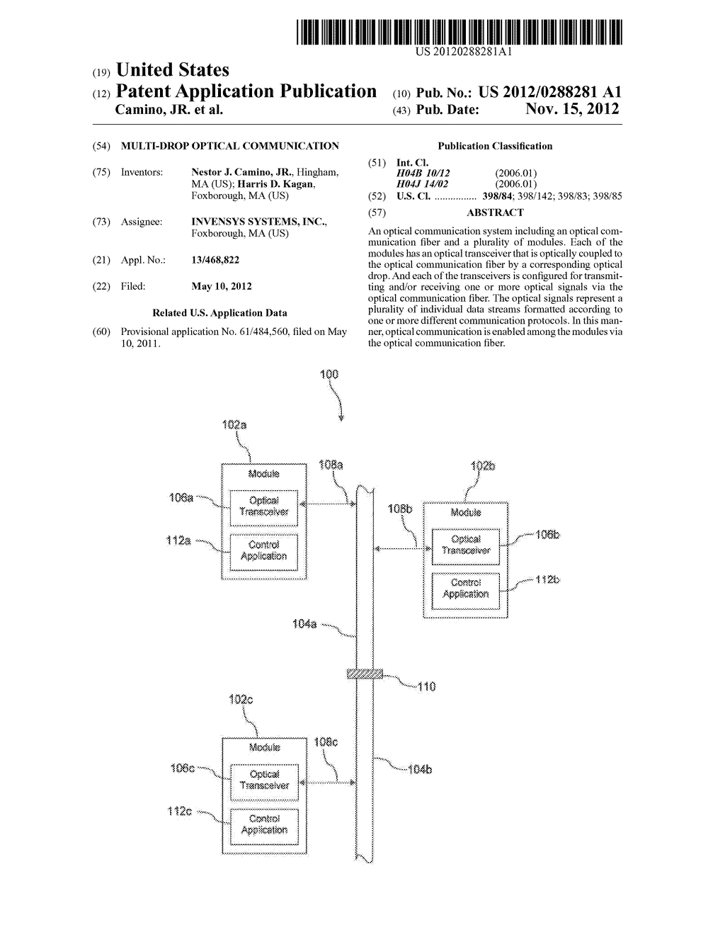 MULTI-DROP OPTICAL COMMUNICATION - diagram, schematic, and image 01