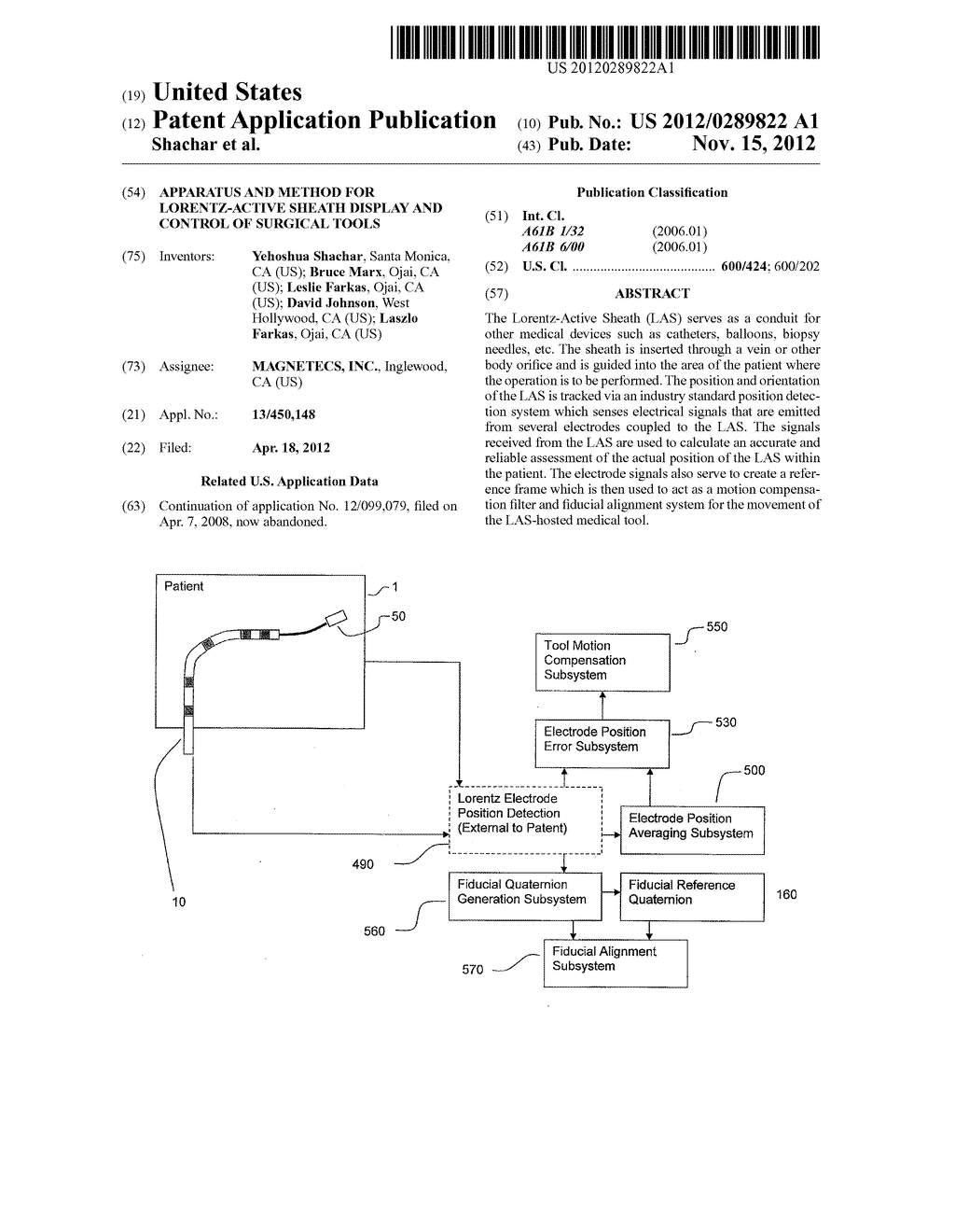 APPARATUS AND METHOD FOR LORENTZ-ACTIVE SHEATH DISPLAY AND CONTROL OF     SURGICAL TOOLS - diagram, schematic, and image 01